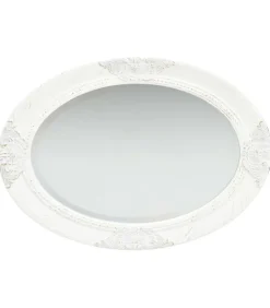 Wandspiegel barok stijl 50x70 cm wit