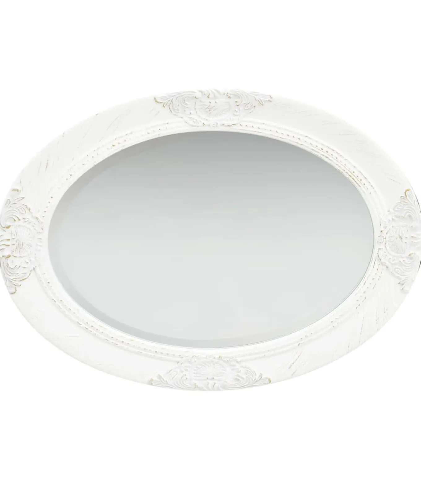 Wandspiegel barok stijl 50x70 cm wit