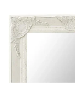 Wandspiegel barok stijl 60x40 cm wit