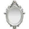 Wandspiegel kasteel stijl 56x76 cm zilverkleurig