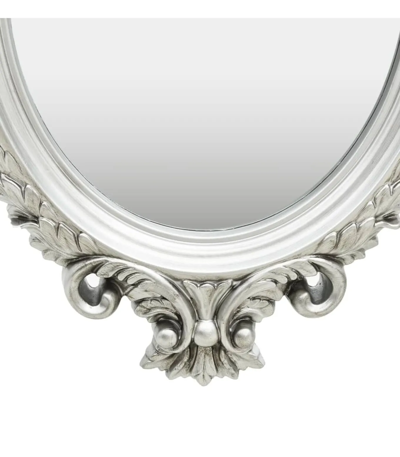 Wandspiegel kasteel stijl 56x76 cm zilverkleurig