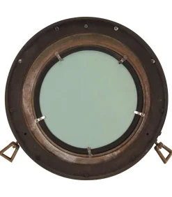 Wandspiegel patrijspoort Ø38 cmaluminium en glas