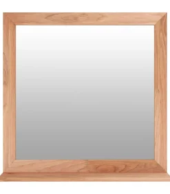 Wandspiegel 55x55 cm massief walnotenhout