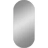 Wandspiegel 90x40 cm ovaal zilverkleurig