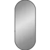 Wandspiegel 60x25 cm ovaal zwart