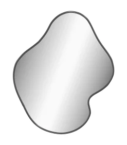 Wandspiegel 50x40 cm zwart