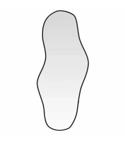Wandspiegel 80x35 cm zwart