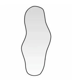 Wandspiegel 80x35 cm zwart