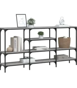 Wandtafel 160x29x80 cm bewerkt hout grijs sonoma eikenkleurig