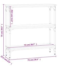 Wandtafel 75x22,5x75 cm bewerkt hout sonoma eikenkleurig
