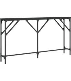 Wandtafel 140x23x75 cm bewerkt hout zwart