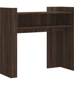 Wandtafel 100x35x90 cm bewerkt hout bruin eikenkleurig