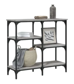 Wandtafel 80x29x75 cm bewerkt hout grijs sonoma eikenkleurig