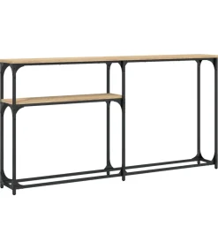 Wandtafel 145x22,5x75 cm bewerkt hout sonoma eikenkleurig