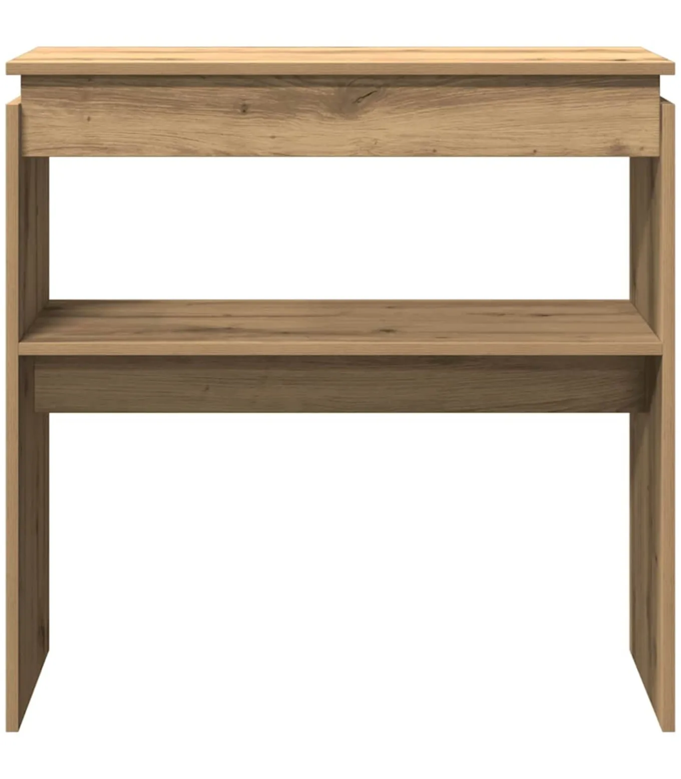 Wandtafel 80x30x80 cm bewerkt hout artisanaal eikenkleurig