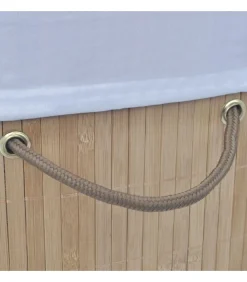 Wasmand ovaal bamboe natuurlijk