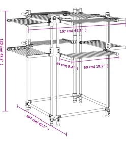 Wasrek 107x107x120 cm aluminium