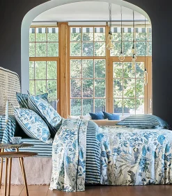 WATER GARDEN Bleu - Laken Satijn katoen