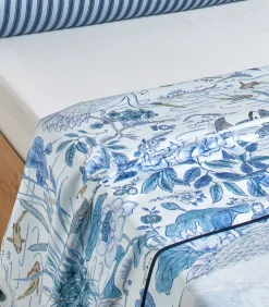 WATER GARDEN Rose - Hoeslaken Satijn katoen