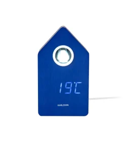 Wekker Cuckoo Led - Blauw - 9x9x15.8cm
