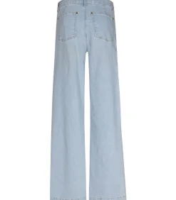 Wijde lichtblauwe jeans