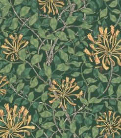 William Morris at Home Vliesbehang - Honeysuckle Verde - 1000x52