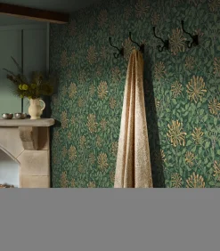 William Morris at Home Vliesbehang - Honeysuckle Verde - 1000x52