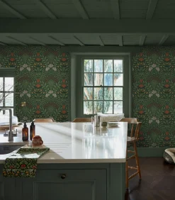 William Morris at Home Vliesbehang - Garden Moss Green - 1000x52