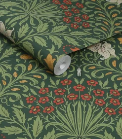 William Morris at Home Vliesbehang - Garden Moss Green - 1000x52
