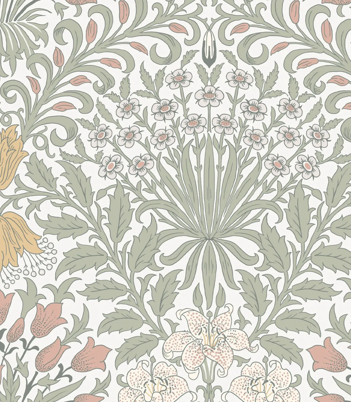 William Morris at Home Vliesbehang - Garden Soft Sage - 1000x52