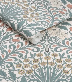 William Morris at Home Vliesbehang - Garden Dusty Blue - 1000x52
