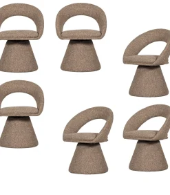 Winter Eetkamerstoel - Melange - Naturel - Set van 6