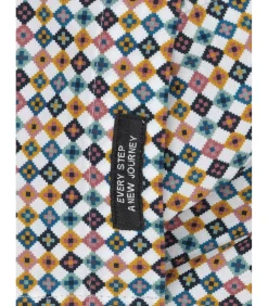 Wit herenoverhemd met mozaïek