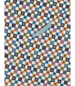 Wit herenoverhemd met mozaïek