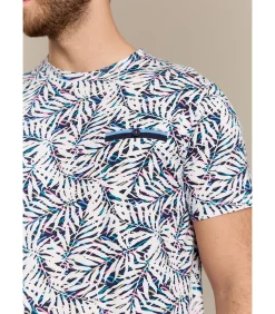 Witte T-shirt met bloemenprint