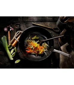 Wokpan Gietijzer 34 cm Cast Iron - alle warmtebronnen - Inductie