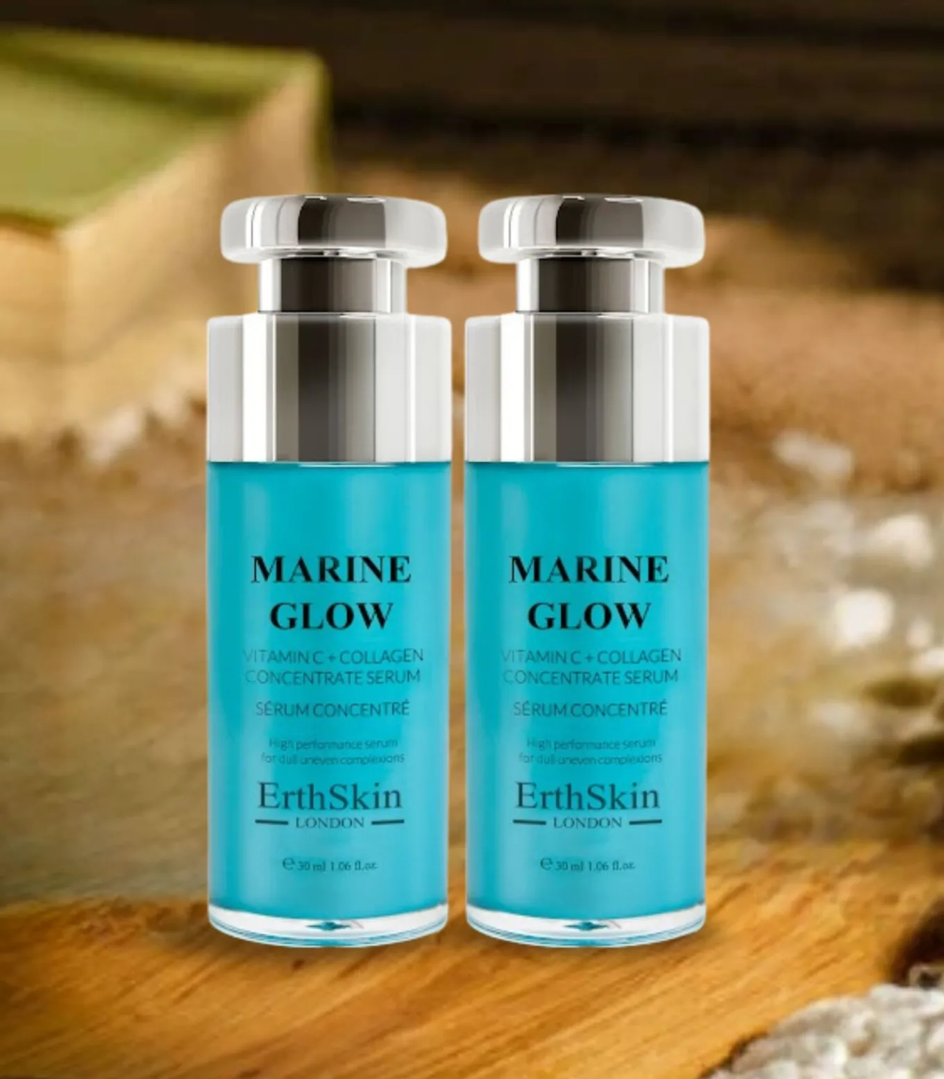 2x Marine Glow Vitamine C + Collageenconcentraat Serum