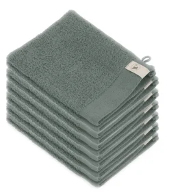12x Soft Cotton Washandjes Legergroen
