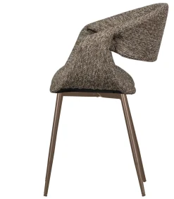 Yossi Eetkamerstoelen Metalen Koper Poot - Bruin - Set van 6