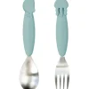 YummyPlus Vorkje ent Lepeltje set Sea friends Blue