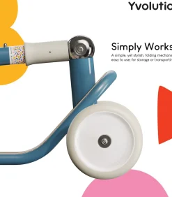 Yvolution kinderstep Classic Glider blauw - verstelbaar stuur en opvouwbaar