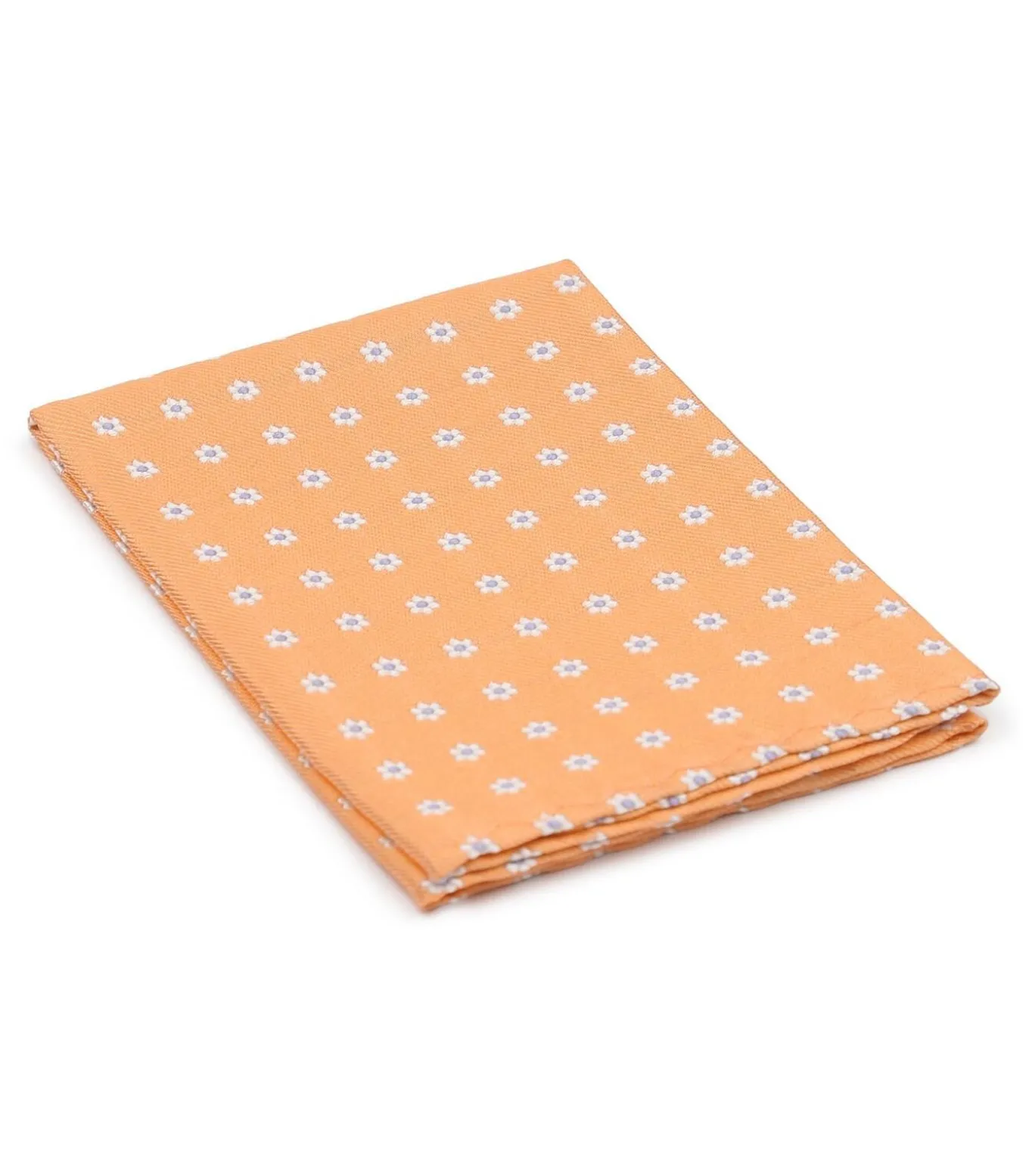 Zijde Pochet Abrikoos Print Flower