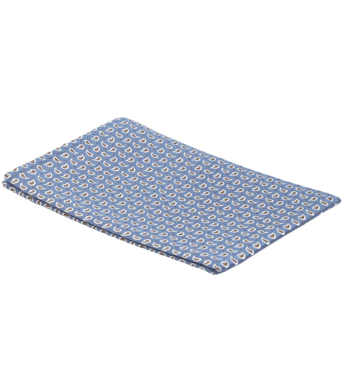 Zijde Pochet Paisley Donkerblauw