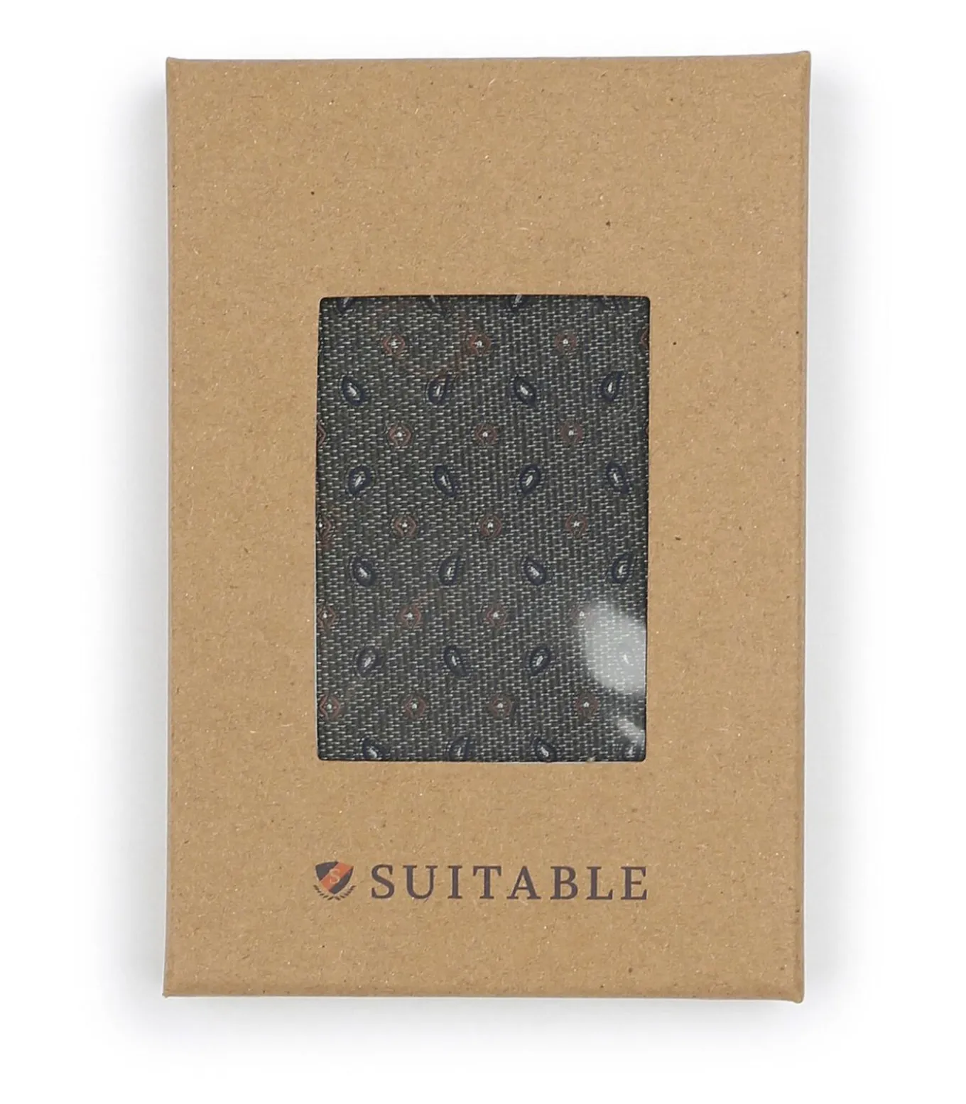 Zijde Pochet Small Paisley Olive