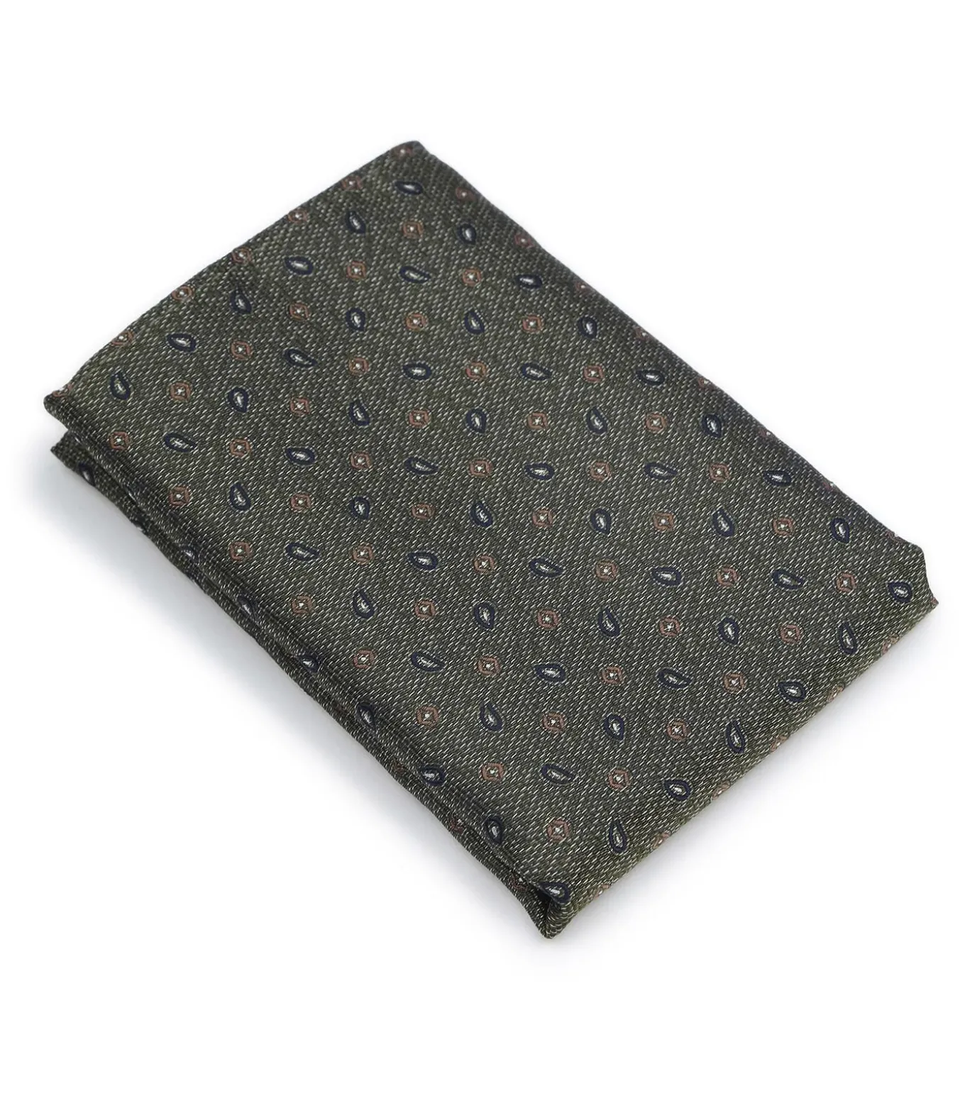 Zijde Pochet Small Paisley Olive