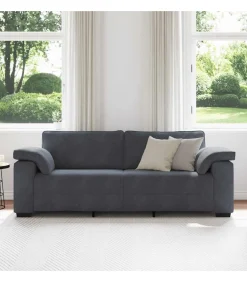 3-zitsbank 178 cm fluweel donkergrijs