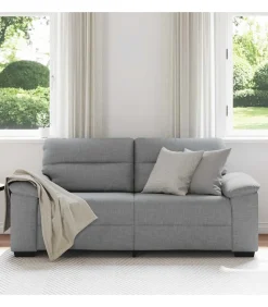 2-zitsbank 140 cm stof lichtgrijs