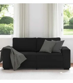 2-zitsbank 140 cm stof zwart