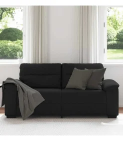 2-zitsbank 140 cm stof zwart