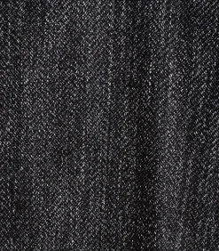 zwart halflange jas van gevlekte wol